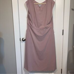 Athleta Ryder Dress Size 2X Midi Smoked Mauve Women's Lightweight Pockets